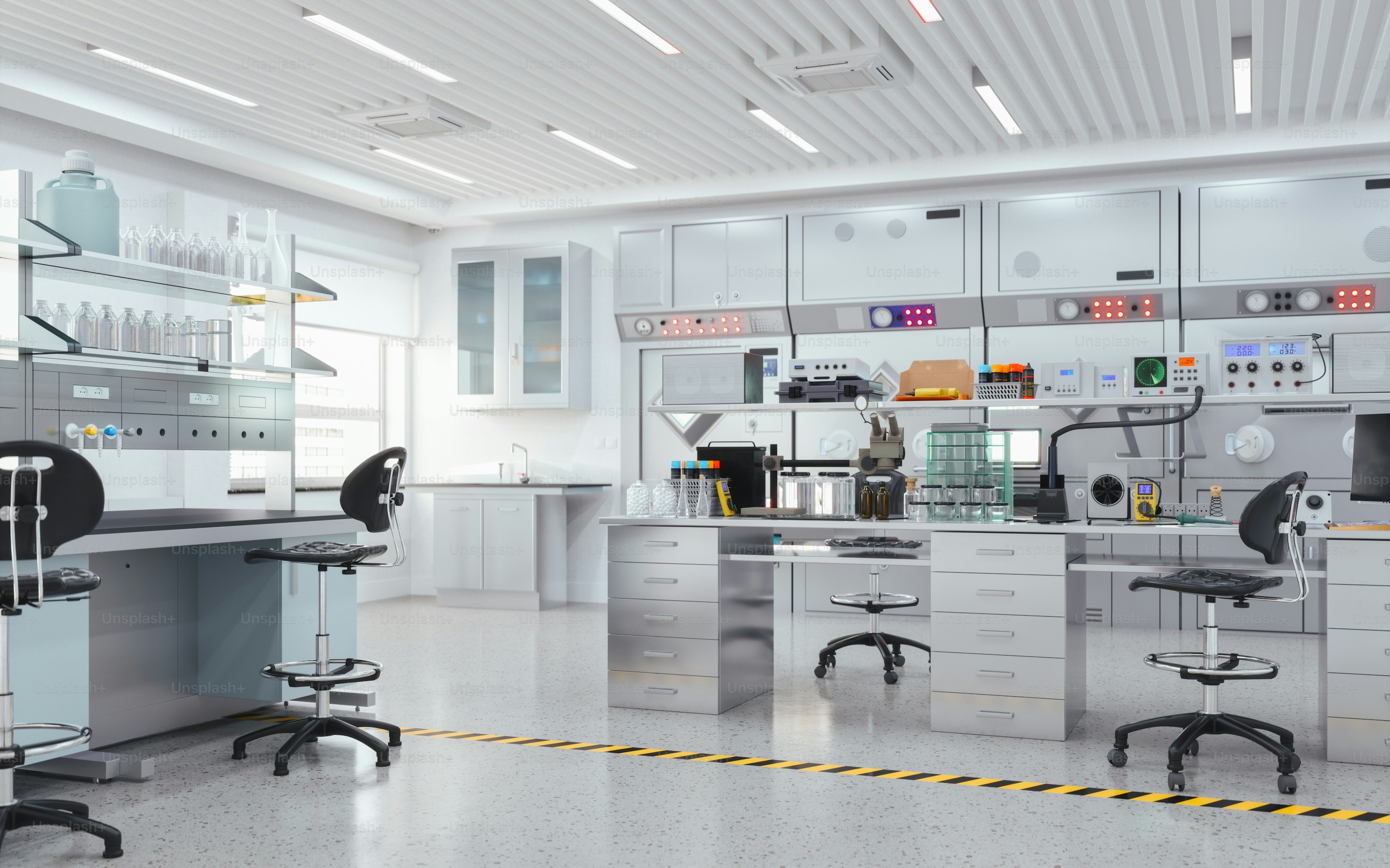 Modern clinical laboratory with advanced medical equipment